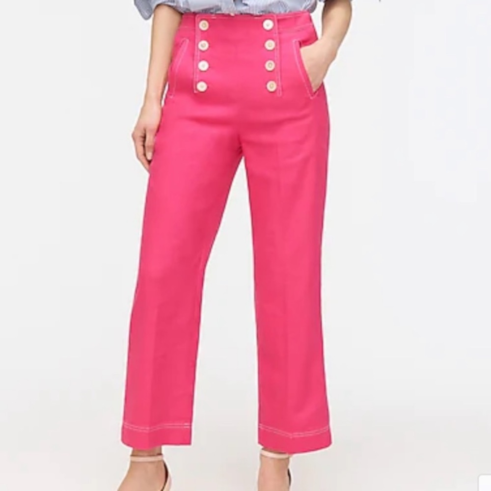 J Crew Factory Pink Sailor Pants
